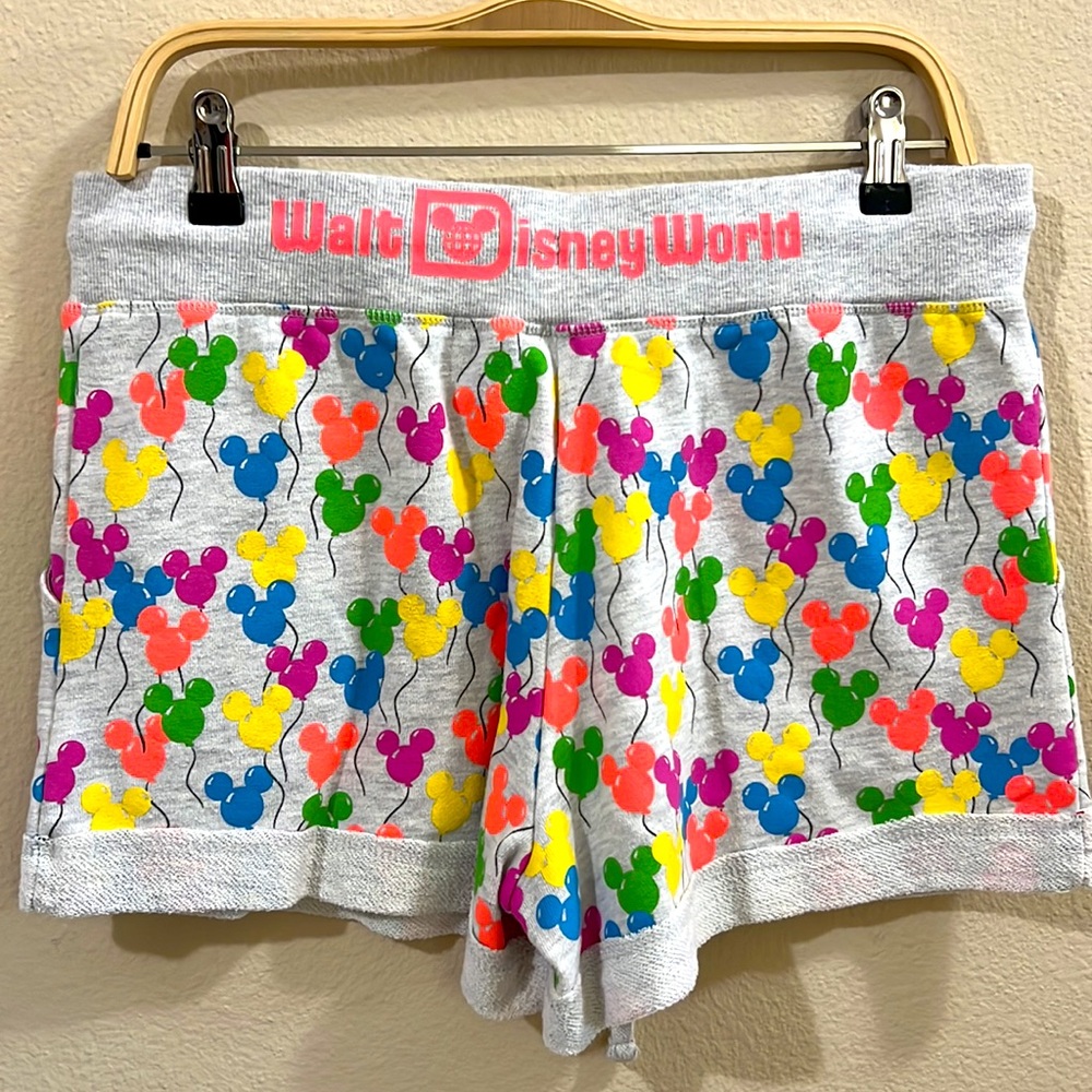 Disney Women Medium Mickey Balloon Print Drawstring Shorts
